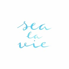 the words sea la vie written in blue ink