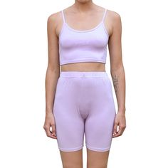 "These two-piece matching sets include a cropped cami top and high waisted biker shorts with an elastic waistband. Made in lightweight jersey knit material, these stylish women's loungewear sets are super comfortable, soft and breathable. A spandex blend gives extra stretch. The shorts are pocketless for a smooth sleek fit. The tight, slim fit is casual and flattering. Available in two lengths styles including the long Bermuda short and the cutoff boyshort. The perfect co-ord set for yoga, loung Boho Loungewear, Matching Loungewear Set, Womens Matching Sets, Womens Loungewear Sets, Boho Yoga, Women's Loungewear, Loungewear Women, Kick Flares, Bell Bottom Pants