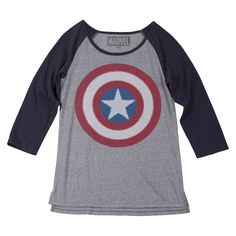 Marvel Captain America Shield Tee Graphic Long Sleeve Shirts, Captain America Shield, Shirts Graphic, Mesh T Shirt, Graphic Tees Vintage, Baseball Shirt, Vintage Baseball, Vintage Graphic