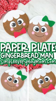 paper plate gingerbread man craft for christmas