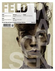 a woman with freckles on her face is featured in the cover of field magazine