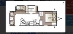 the floor plan for a travel trailer