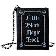 Little Black Magic Book Bag Boogzel Apparel White Aesthetics, Egirl Aesthetic, Black Magic Book, Vegan Purses, Faux Leather Purse, Faux Leather Handbag, Vegan Handbags, Vegan Leather Handbag, Woven Handbags