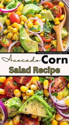 corn salad recipe with avocado and red onion