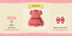 an animal crossing character's dress is shown in this screenshot from the game