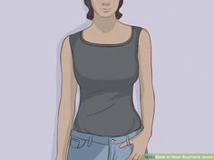 3 Ways to Wear Boyfriend Jeans - wikiHow Life How To Wear, Clothes