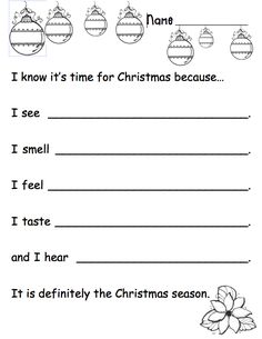 christmas worksheet for kids to practice their writing skills and spelling the word'i know it's time for christmas because