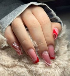 Nails Navidad, Pale Nails, Blush Pink Nails, Long Acrylic Nail Designs, Winter Nails Acrylic, Cute Christmas Nails, Classy Acrylic Nails, Cute Gel Nails, Christmas Nails Acrylic