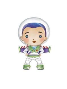 a cartoon character with blue hair wearing an astronaut's helmet and holding a candy bar