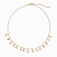 All The Stars Choker Necklace | 14K Yellow Gold Vermeil – Awe Inspired Formal Gold Necklace With Star Charm, Affordable Elegant Star Necklaces, Gold Plated Star-shaped Necklaces, Gold Star Charm Choker, Celestial Star-shaped Yellow Gold Necklace, Goddess Bracelet, Astrology Necklace, Forever Gifts, Goddess Necklace