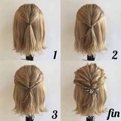 Faux Hawk Braid, Faux Hawk Hairstyles, Hairdos For Short Hair, Bridesmaid Hair Down, Bridesmaid Hair Updo, Peinados Fáciles Para Cabello Corto, Short Wedding Hair, Hair Medium, Penteado Cabelo Curto