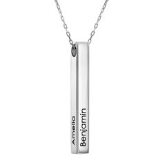 Customized pieces are very charming because you know they’re distinctly yours. If you’re a fan of personalized items, extend this love to your accessories. Check out our Totem 3D Bar Necklace in 10k White Gold. This personalized bar necklace’s perennially chic design is quite hard to ignore. This custom white gold necklace is so easy to match with most of the items in your wardrobe, and gives that polished touch to what would otherwise be an ordinary outfit. It being engraved adds to it being Customizable Silver Bar Necklace For Anniversary, Godmother Necklace, World Map Necklace, World Necklace, Dove Necklace, Acorn Necklace, Horoscope Necklace, Karma Necklace, Star Necklace Silver