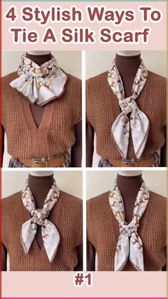 Silk Scarf Tying, Bright Accessories, Scarf Wearing Styles, Ways To Tie Scarves, Running Outfits, Diy Fashion Projects