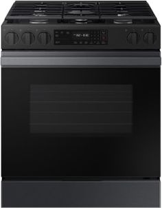 a black stove top oven on a white background