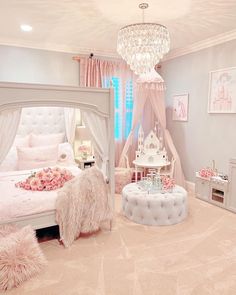 Pink Bedroom Design, Pink Bedroom For Girls, Princess Bedroom, Pink Bedroom, Pink Room