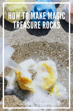 how to make magic treasure rocks with text overlay