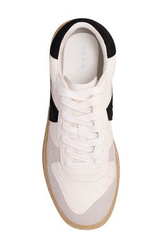 Show off sporty style in this retro colorblock sneaker constructed from smooth faux leather with a grippy sole. Lace-up style Cushioned footbed Synthetic upper, lining and sole Imported Mia Sneakers, Mia Mia, Top Sneakers Women, Sporty Style, Up Styles, Low Top, Top Sneakers, Color Blocking, White Black