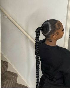 Slick Braided Ponytail Weave, No Part Slick Back Braid, Plat Ponytail Hairstyles, Mid Braided Ponytail, High Braided Ponytail Hairstyles, High Braid Ponytail, High Braided Ponytail Weave, Slick Back Braided Ponytail Weave, High Braided Ponytail