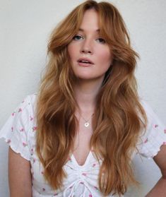 Long Hair With Bangs: 37 Best Examples of 2020 Get Long Hair, Long Haircuts With Bangs, Blonde Locks, Parted Bangs, 70s Hair, Side Saddle, Wigs Synthetic, Hair With Bangs