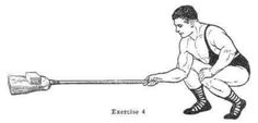 a drawing of a man hitting a ball with a baseball bat in his hand and the caption reads, exercise 4