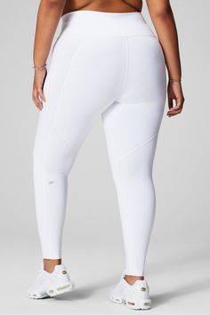 Define PowerHold® High-Waisted Legging Fabletics white female Activewear >> Womens >> Bottoms >> Leggings >> Full Length PowerHold plus Training 4-Way Stretch/Chafe-Resistant/Hidden Pockets/Moisture-Wicking/UPF Protection Our curve-defining style in PowerHold® Female Activewear, High Waisted Leggings, Classic White, Active Wear For Women, Upf 50, The Game, Fabric Care, Moisture Wicking, Womens Bottoms