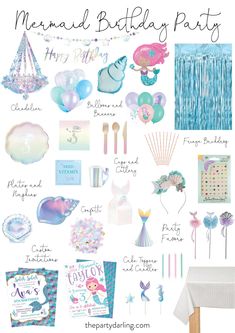 mermaid birthday party supplies and decorations