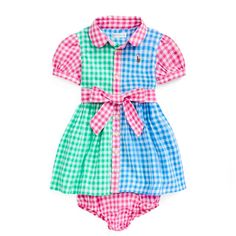 Ralph Lauren Gingham Cotton Poplin Shirt Dress With Bloomers Baby Toddler Girl Size 24 Months New With Tags Never Worn 100% Cotton Fit And Flare Silhouette Multicolor Signature Embroidered Pony On Left Chest Club Collar Buttoned Pocket Shirred Waist , Comes With Sash Side On Seam Pockets Darts At The Back Waist Pink Preppy Cotton Dress, Preppy Cotton Dress For Playtime, Preppy Short Sleeve Plaid Dress For Spring, Spring Preppy Short Sleeve Plaid Dress, Cute Short Sleeve Cotton Plaid Dress, Cute Short Sleeve Plaid Cotton Dress, Playful Short Sleeve Gingham Dress, Playful Gingham Dress With Short Sleeves, Preppy Cotton Plaid Dress