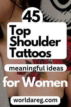 Top shoulder tattoos women ideas designs. Trendy female shoulder tattoos ideas for women 45 designs that inspire you. #shouldertattoo Women's Shoulder Tattoos Ideas, Shoulder Tattoos For Women Cross, Tattoo Front Shoulder Women, Woman Back Shoulder Tattoo, Whole Shoulder Tattoos For Women, Shoulder Tattoos For Women Line Work, Girly Shoulder Tattoo Ideas, Shoulder Arm Tattoos For Women Unique, Shoulder Cap Tattoo Floral