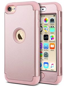 an iphone case that is pink and has a button on the back side of it