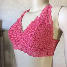 New With Tags. Size Medium This Is A Lacey Pinkish Orange Colored Bralette By Victoria’s Secret. No Padding Or Underwire For Comfort And Sexy Design With Adjustable Straps. This Style Has Been Discontinued And Will Soon Be Impossible To Find. Price Firm. Ship Daily Except Weekends. V21911902 Pink Feminine Bra Friendly Top, Pink Feminine Bra-friendly Tops, Feminine Pink Bra-friendly Tops, Spring Stretch Bra With Lace Trim, Pink Stretch V-neck Bra, Pink Bra Friendly Top For Spring, Pink V-neck Stretch Bra, Stretch Pink V-neck Bra, Pink Lace Feminine Bra