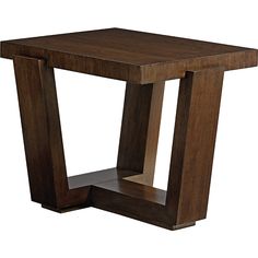 a small wooden table with one section missing