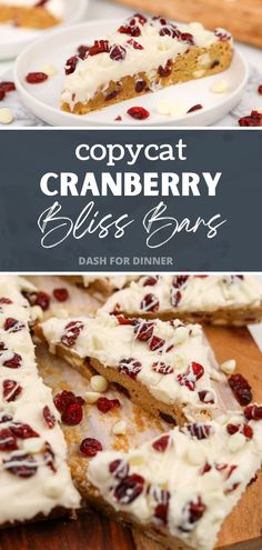 In love with Starbucks Cranberry Bliss Bars? Save money and make your own homemade version! This copycat recipe is easy to make, and is the perfect dessert for the holiday season. A white chocolate and cranberry blondie base is topped with cream cheese frosting, more dried cranberries, and a delicious white chocolate drizzle. Perfect for Thanksgiving, Christmas, Valentines Day and more! Starbucks Copycat Cranberry Bliss, Starbucks Cranberry Bliss Bar, White Chocolate Cranberry Bliss Bars, Homemade Cranberry Bliss Bars, Copycat Cranberry Bliss Bars Starbucks, Cranberry Blitz Bars Starbucks, Cranberry Bliss Bar Recipe, Cranberry White Chocolate Recipes, Starbucks Bliss Bars Recipe