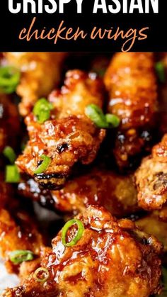 Crispy Asian Chicken, Sticky Wings Recipe, Chicken Wing Sauce Recipes, The Best Chicken Wings, Chinese Chicken Wings, Asian Chicken Wings, Best Chicken Wings, Wings Recipe Baked, Sticky Chicken Wings