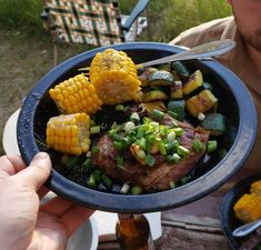 An amazing meal of jalapeño steak, zucchini, and corn while camping, you can cook amazing meals with minimal equipment Pesto Rice, Crab Boil, Measuring Ingredients, Wild Salmon, Shiitake Mushroom, Orange Cake, Fermenting, Sourdough Starter, Companion Planting