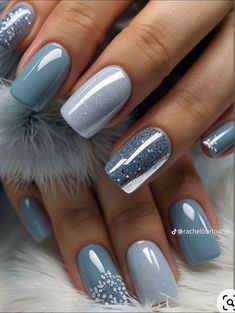 Jill Aesthetic, Nails Invierno, Silver Nail, Her Nails, Makijaż Smokey Eye, July Nails