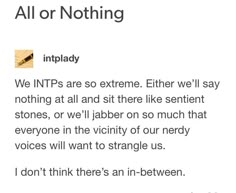 Yup. So people are confused about whether I'm an extrovert or introvert sometimes Sharing Knowledge, Mbti Types