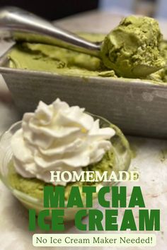 homemade matcha ice cream recipe Spring Dessert Ideas, Make Matcha