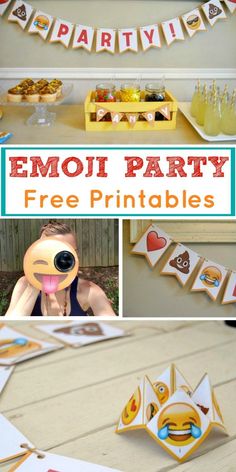 an emoji party with free printables