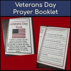 veterans day prayer booklet with an american flag