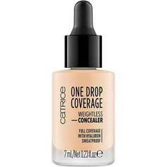 In one drop, this weightless CATRICE concealer delivers long-lasting and sweat proof full coverage. Infused with hyaluronic acid, this concealer moisturizes while correcting the appearance of dark circles and imperfections. Strong coverage Long-lasting and sweat resistant Enriched with hyaluronic acid Vegan tem Form Drop Color Porcelain Package Information Tube Brand Catrice Coverage Full Size: 0.23 oz.  Color: Beige. Catrice Concealer, Foundation Palette, Moisturizing Concealer, It Cosmetics Concealer, Corrector Concealer, Full Coverage Concealer, Concealer Makeup, Creamy Concealer, Under Eye Concealer