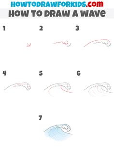 how to draw a wave for kids