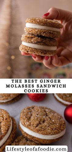 the best ginger molasss sandwich cookies