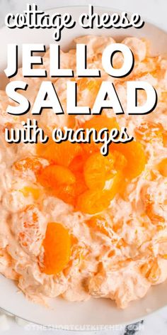 a bowl of jello salad with oranges