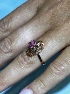 METAL:  14K YELLOW GOLD .585 COLOR: GOLD  STONES:  NATURAL RUBY                SIZE: 7 (custom sizes available upon request) Accessories Styling, Purple Rings, Pretty Accessories, Vintage Band, Natural Ruby, Unique Engagement, Natural Red, Unique Engagement Rings, Ring Size 7