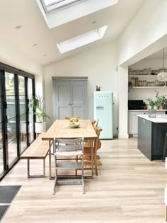 kitchen extension Bi Folding Doors Kitchen, Modern Victorian Home, Modern Victorian Homes, Room Extensions, Roof Lantern, House Extension Design