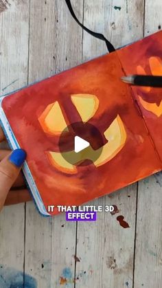 Reverse Watercolor, Painting Tiktok, Mini Sketchbook, Coloring Painting, Learn Watercolor, Watercolor Pumpkins