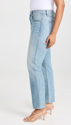 SLVRLAKE Virginia Slim Jeans | Shopbop Slim Fit Mid-rise Jeans, Slim Fit Mid-rise Everyday Jeans, Virginia Slims, Levi's Mid-rise Jeans With Button Closure, Levi's Slim Fit Mid-rise Bottoms, Non-stretch Slim Jeans With Pockets, Casual Flats, Sky High, Straight Cut