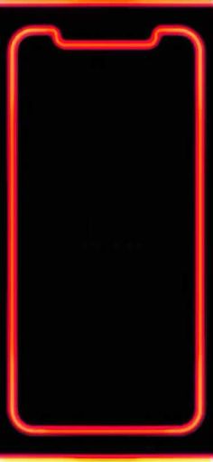 a red neon frame on a black background that looks like it has been cut into smaller rectangles