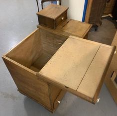 three pieces of furniture sitting on top of each other