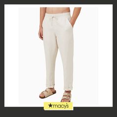 in stock Linen Drawstring Pants, Mens Linen, Drawstring Pants, Linen Pants, Cotton On, Mens Pants, Oatmeal, Pick Up, In Store